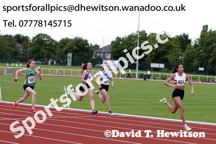 Under-17 womens 200 metres. Photo: David T. Hewitson/Sports for All Pics